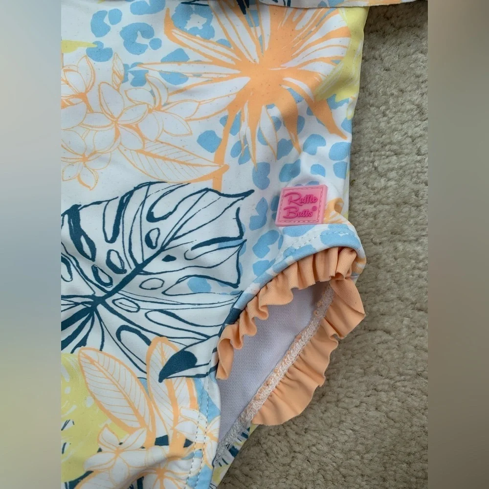Ruffle Butts Size 12-18 Months Birds of Paradise Ruffle One Shoulder Swimsuit